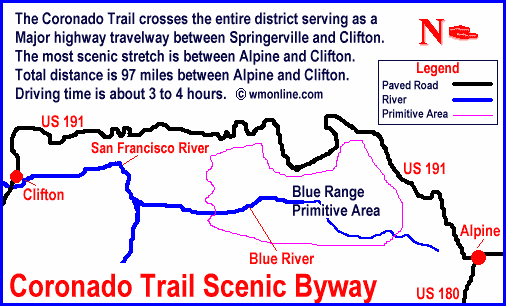 Coronado Trail Map