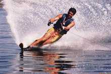 Water skiing in the Mountains